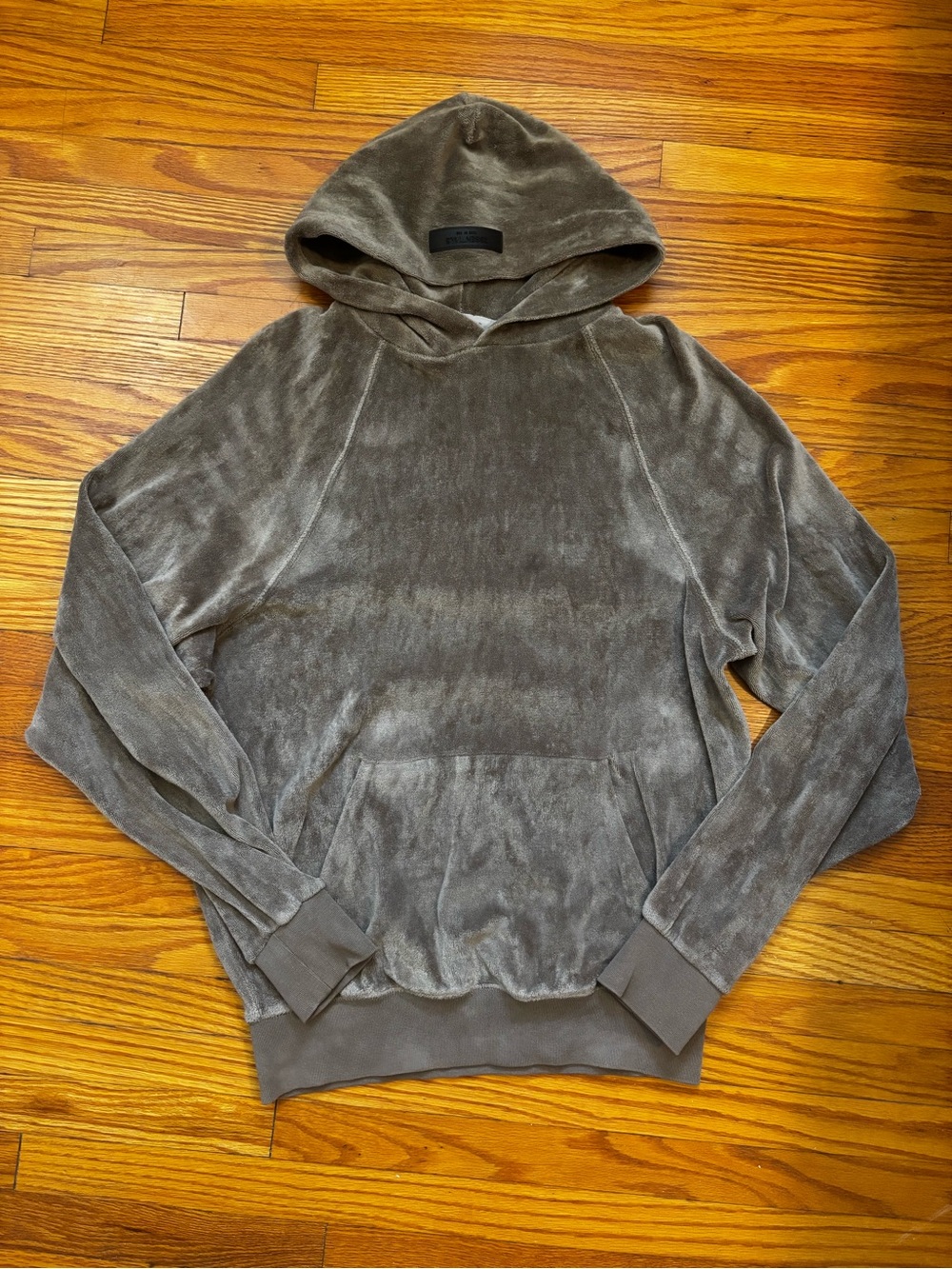 Fear of God Essentials velour oversized hoodie